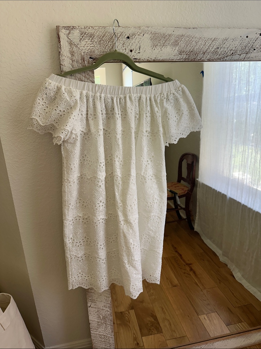HD in Paris White Eyelet Off-Shoulder Dress